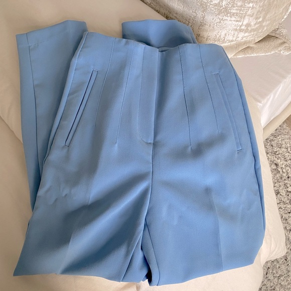 Zara | Light Blue High Waisted Dress Pants - Picture 4 of 5